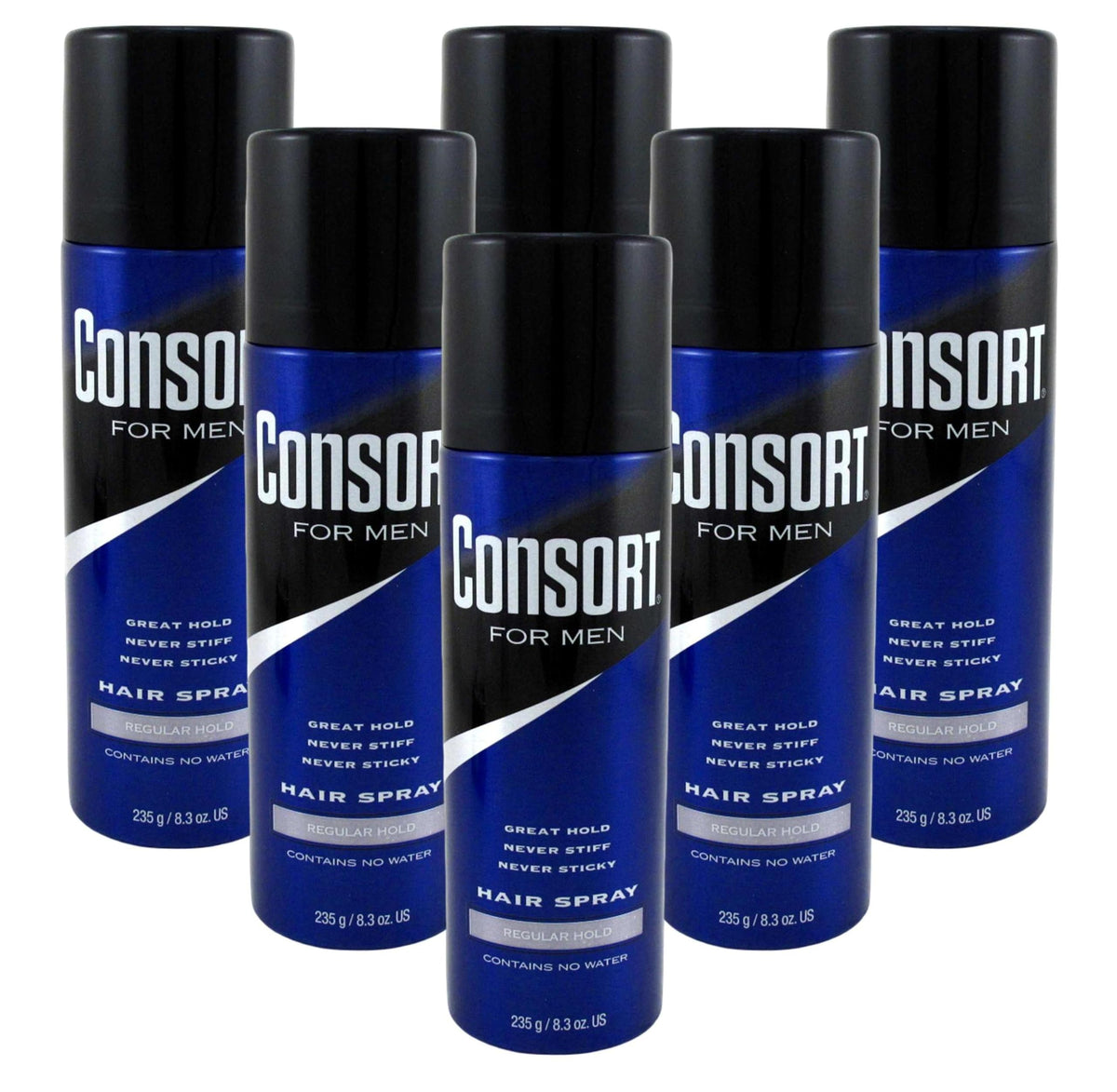 Consort applied to styled hair showing natural movement and finish
