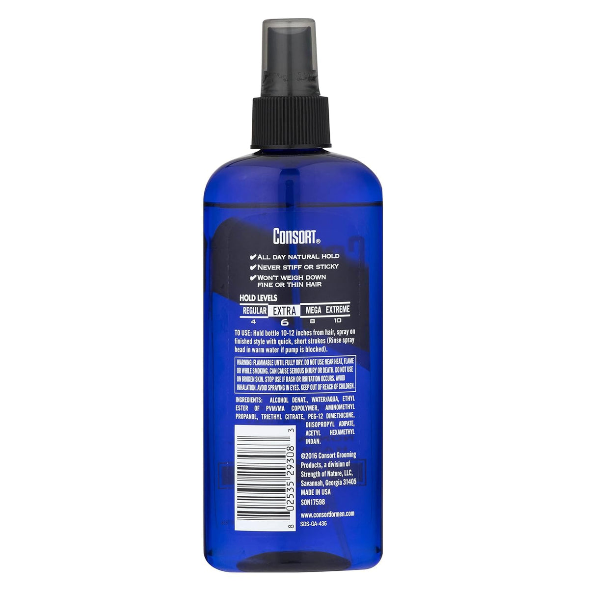 Consort label close-up showing unscented formula and product features