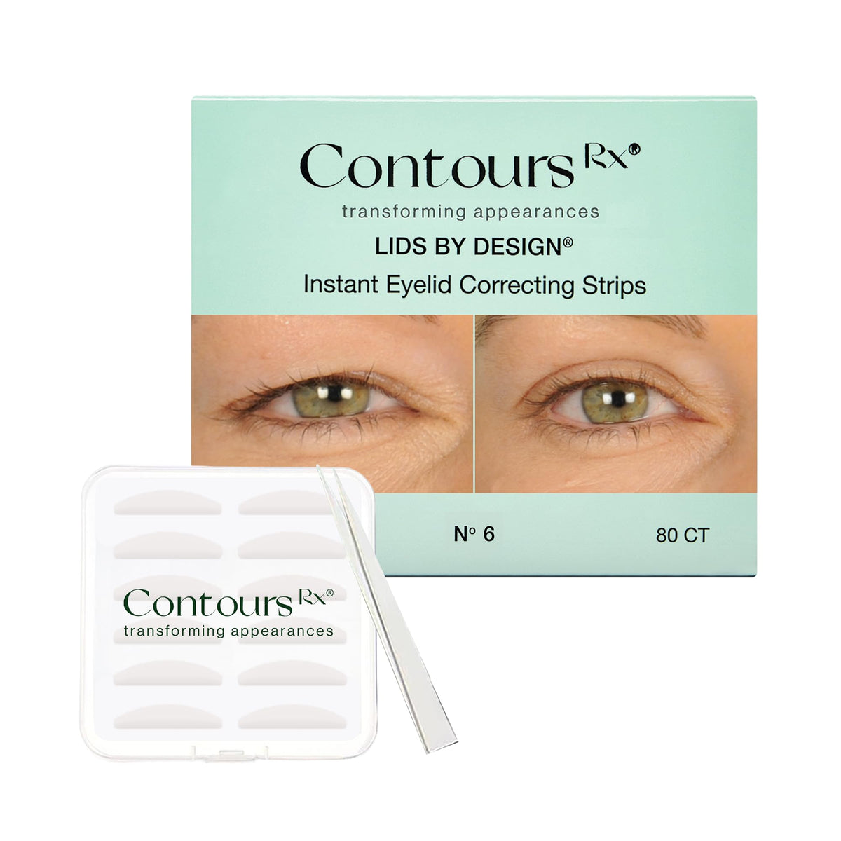 Contours Rx front packaging showing 80-count box and brand benefits