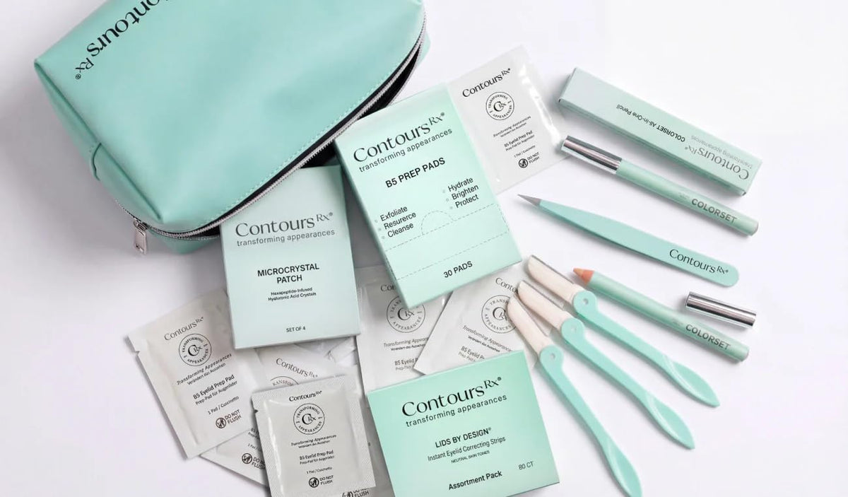 Contours Rx open box with 80 strips and tweezers emphasizing complete kit