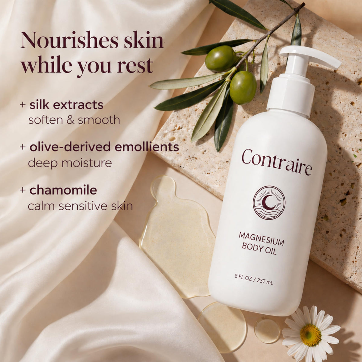 Contraire foot massage setting showing soothing magnesium for tired feet