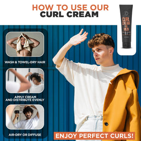Before and after waves with Controlled Chaos showing reduced frizz and improved curl shape