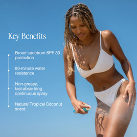 COOLA application on arm outdoors quick coverage for active days benefit