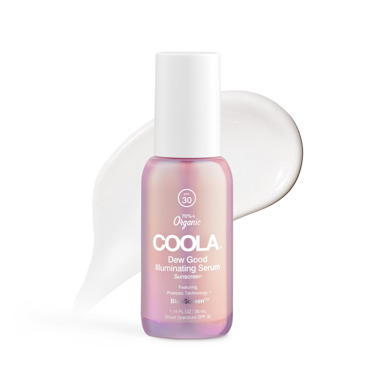 COOLA front packaging showing bottle and label, promotes daily UV protection