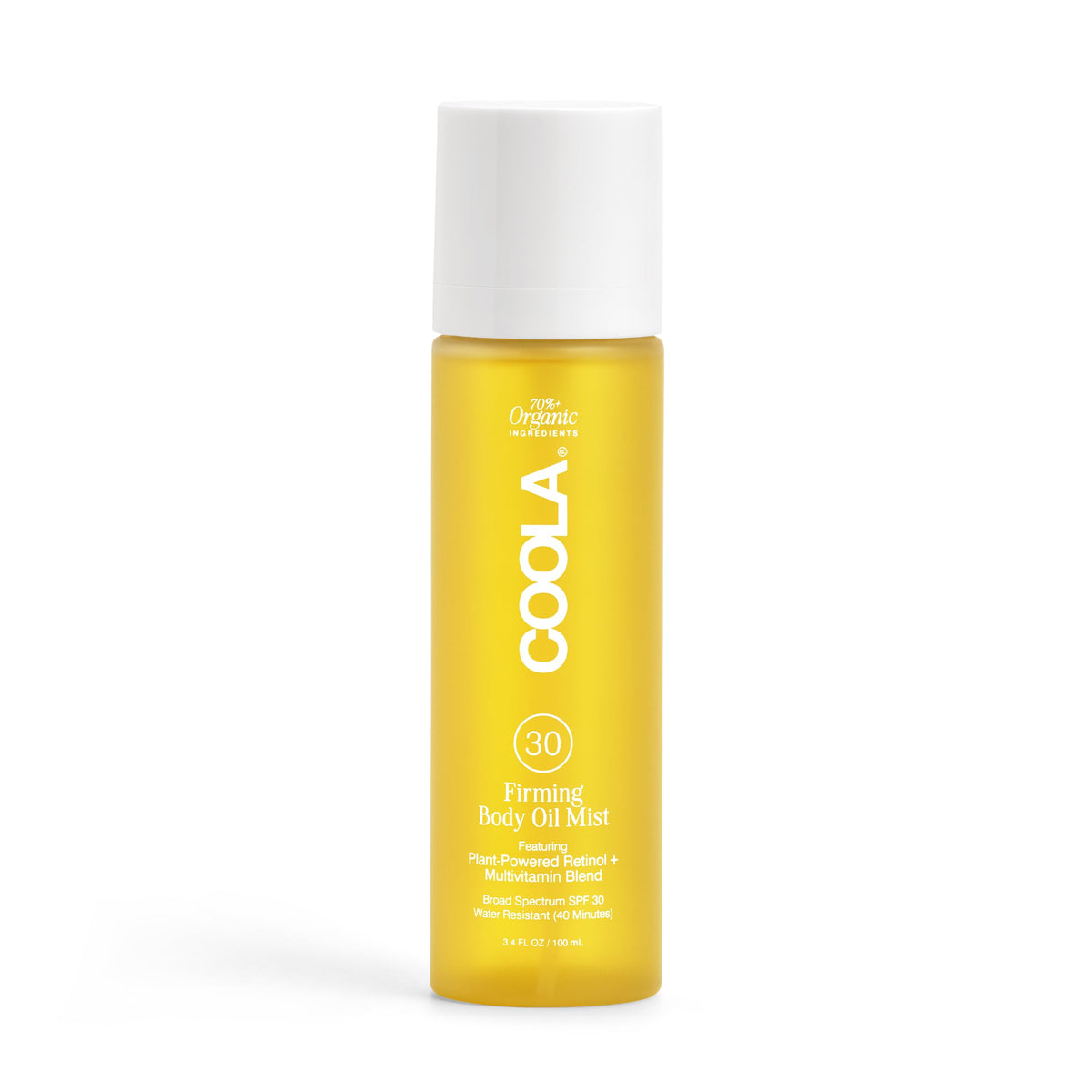 COOLA front packaging showing SPF 30 and firming oil benefits