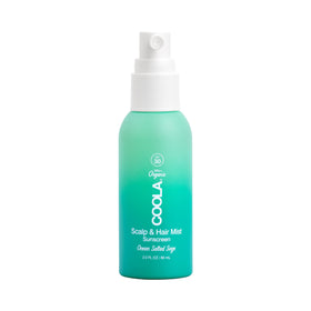 COOLA front packaging of scalp spray showing SPF and compact size