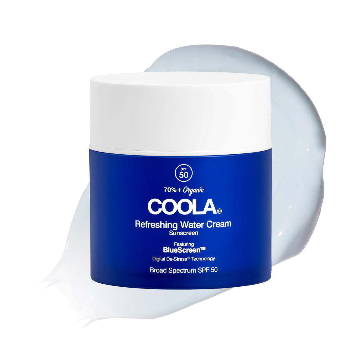 COOLA front packaging showing SPF 50 and clean-ingredient labeling for confident protection