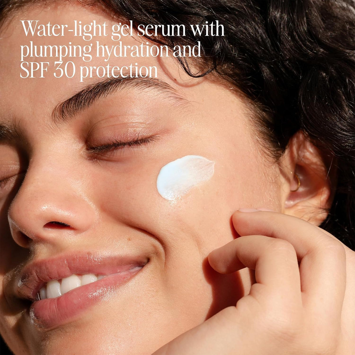 COOLA gel applied to skin demonstrating quick absorption and hydration