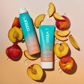 COOLA label close up showing clean ingredients and skin nourishing benefits