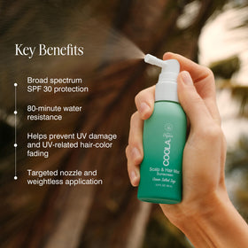 COOLA product label highlighting certified organic ingredients and benefits