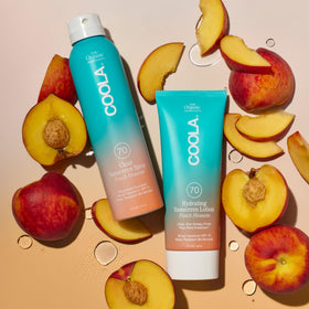 COOLA lotion texture close-up showing lightweight, sheer hydration benefit