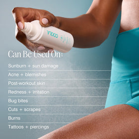 COOLA bottle tucked in beach bag portraying on-the-go redness relief