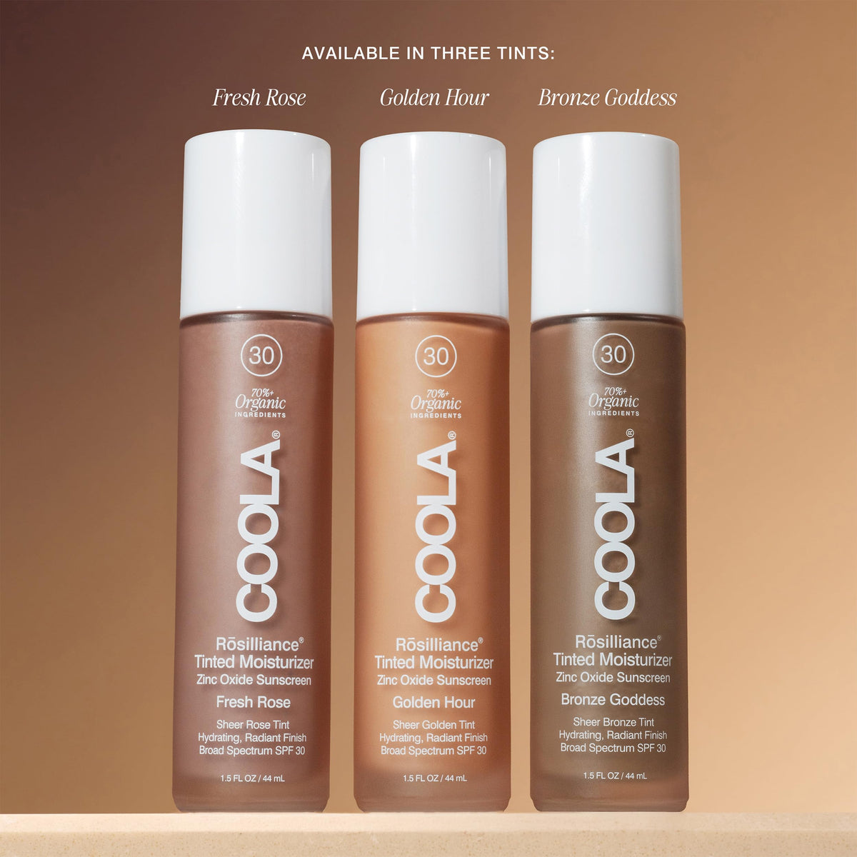 COOLA Rosilliance cream texture close-up demonstrating blendable, sheer finish