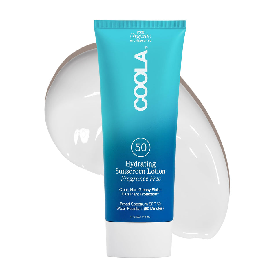 COOLA front packaging showing SPF 50 and benefits