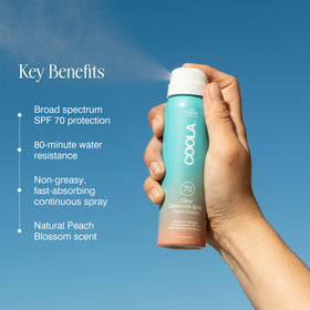 COOLA back label with ingredient list highlighting reef‑friendly and vegan benefits