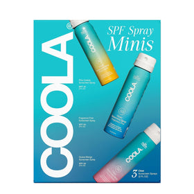 COOLA close-up of spray nozzle and mist texture for easy even application