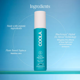 COOLA SunBlur product label and ingredient list for clean formulation clarity