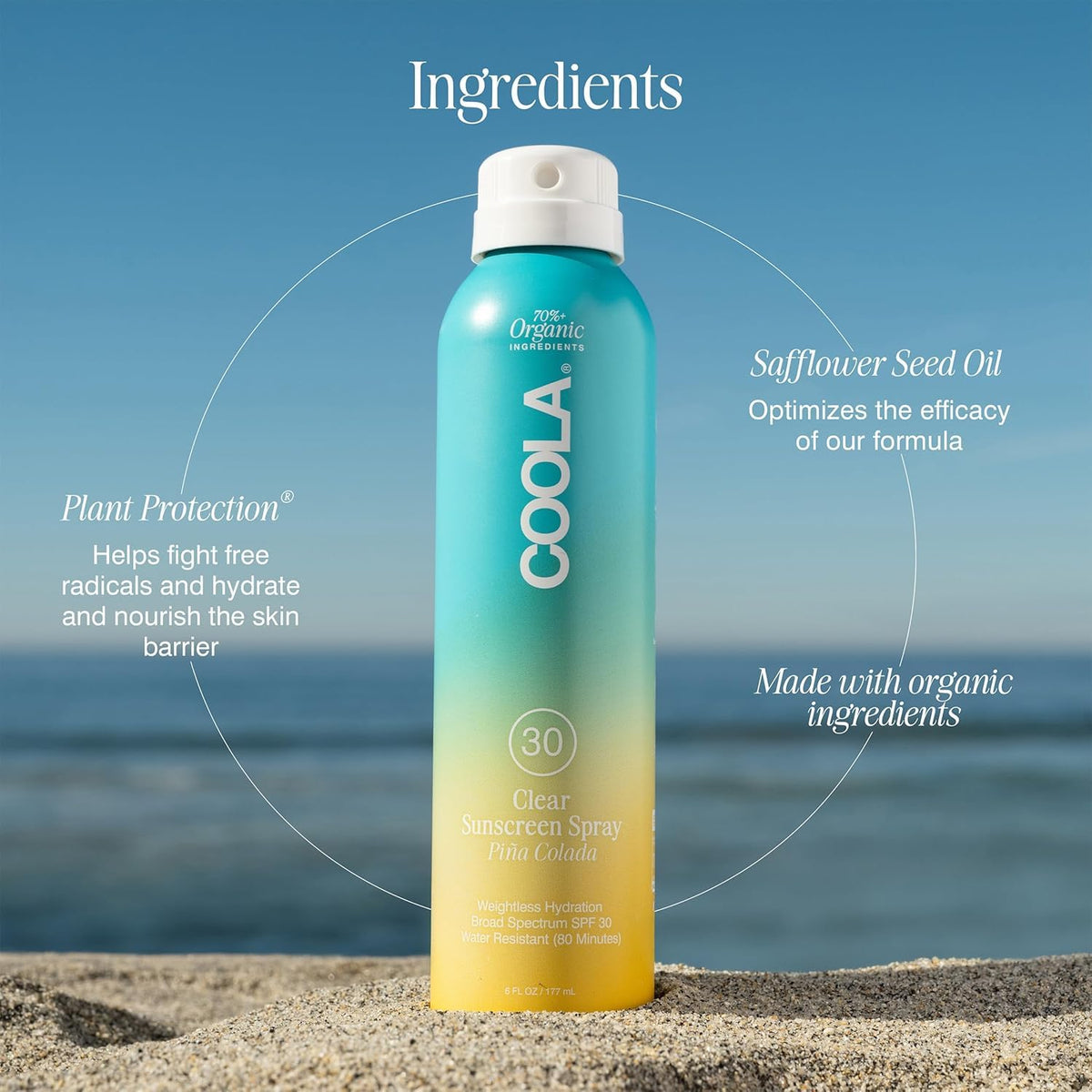 COOLA sunscreen applied on arm showing even, non-greasy coverage benefit