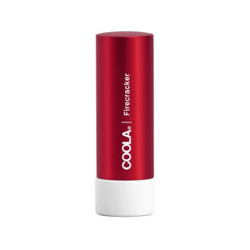 COOLA tinted lip balm Firecracker front packaging shows compact SPF protection
