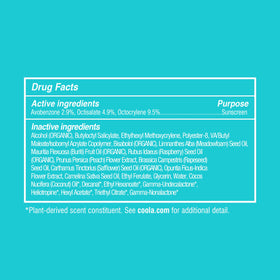 COOLA bottle inside travel bag showing convenience for on‑the‑go protection