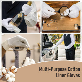COOLJOB glove on hand showing small size and secure snug fit
