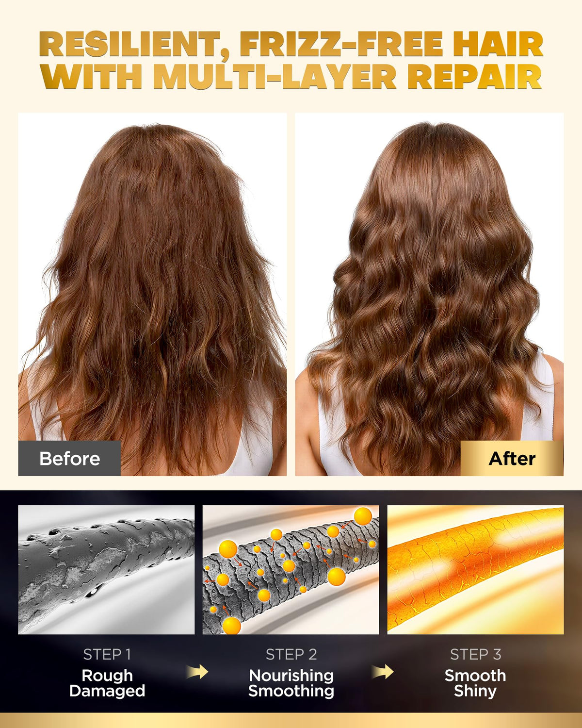 COOLKESI conditioner applied mid-lengths to ends for hydration