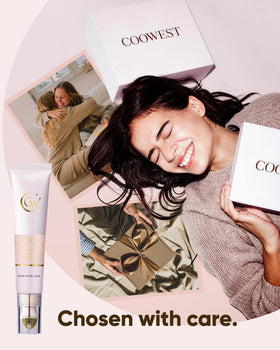 Coowest primer lifestyle makeup bag scene showing daily use convenience and finish