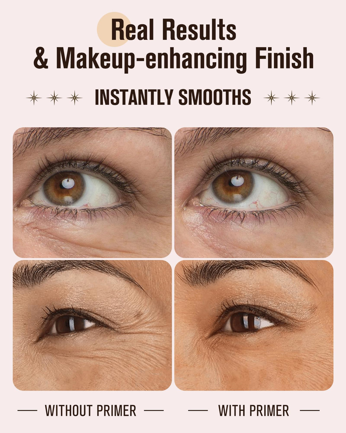 Coowest primer texture close-up showing silky spreadable formula and instant blurring