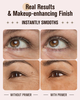 Coowest primer texture close-up showing silky spreadable formula and instant blurring
