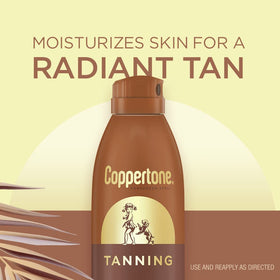 Coppertone nozzle spraying fine mist for fast coverage
