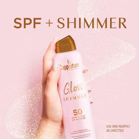Close-up of Coppertone shimmer particles creating a subtle luminous sheen