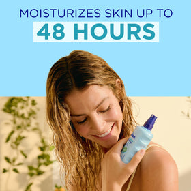 Coppertone with aloe vera leaf emphasizing soothing cooling benefit