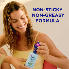 Coppertone label closeup showing dermatologically tested claims