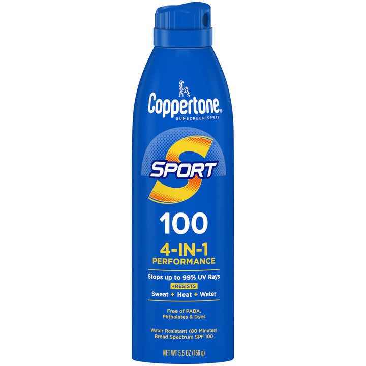 Coppertone front packaging showing SPF 100 protection and label benefits