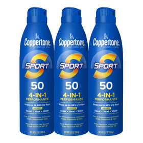 Coppertone front packaging showing SPF 50 for active protection