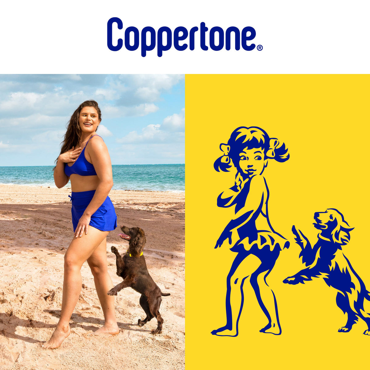 Coppertone Sport used during water activity showing 80 minute resistance