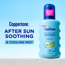 Coppertone spray nozzle closeup demonstrating even cooling coverage