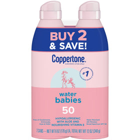 Coppertone WaterBabies front packaging showing SPF 50 protection