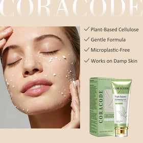 CORACODE application on face demonstrating gentle massage benefit