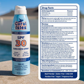 Coral Isles bottle top continuous nozzle emphasizing smooth spray benefit