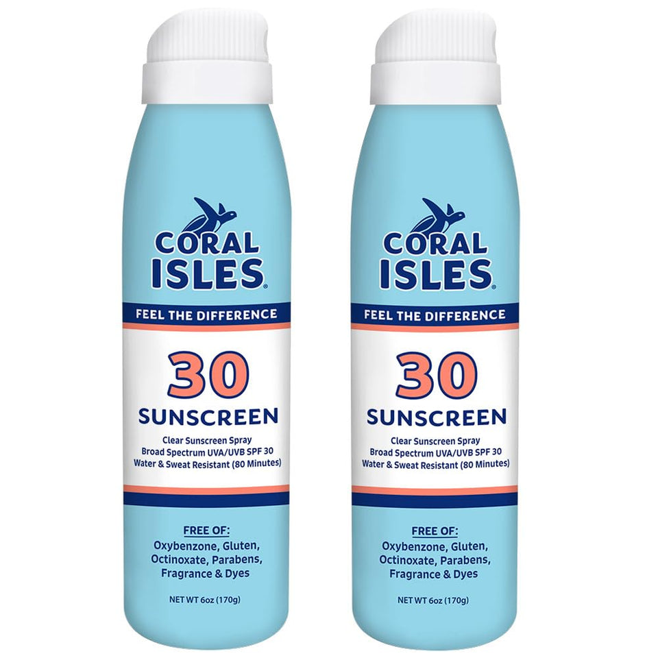 Coral Isles front packaging showing SPF 30 and reef-safe benefit