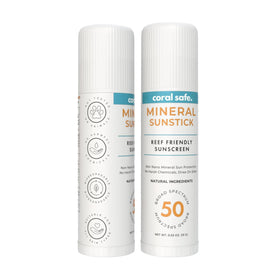 Coral Safe front packaging showing SPF 50 and reef-safe benefits