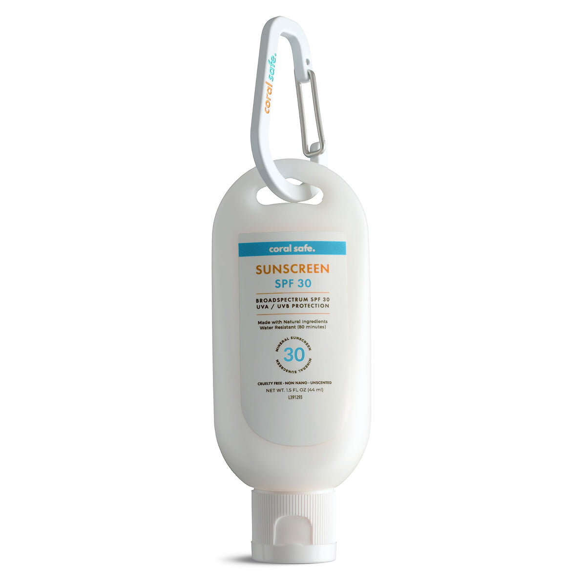 Coral Safe front packaging showing travel-size sunscreen and SPF options