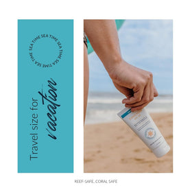 Coral Safe lotion poured into palm indicating easy spreadability and nourishment