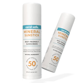 Coral Safe stick close-up texture revealing smooth mineral finish