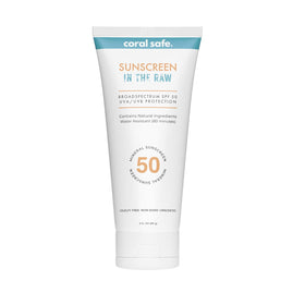 Coral Safe front packaging showing SPF50 and reef-safe benefit