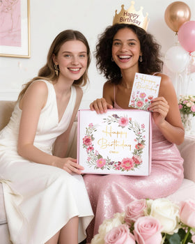 Coralogo gift box unboxing in a living room setting for celebratory presentation