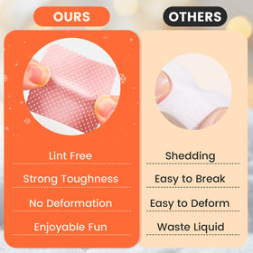 Corconess wipe texture detail highlighting lint-free, soft fabric for clean removal