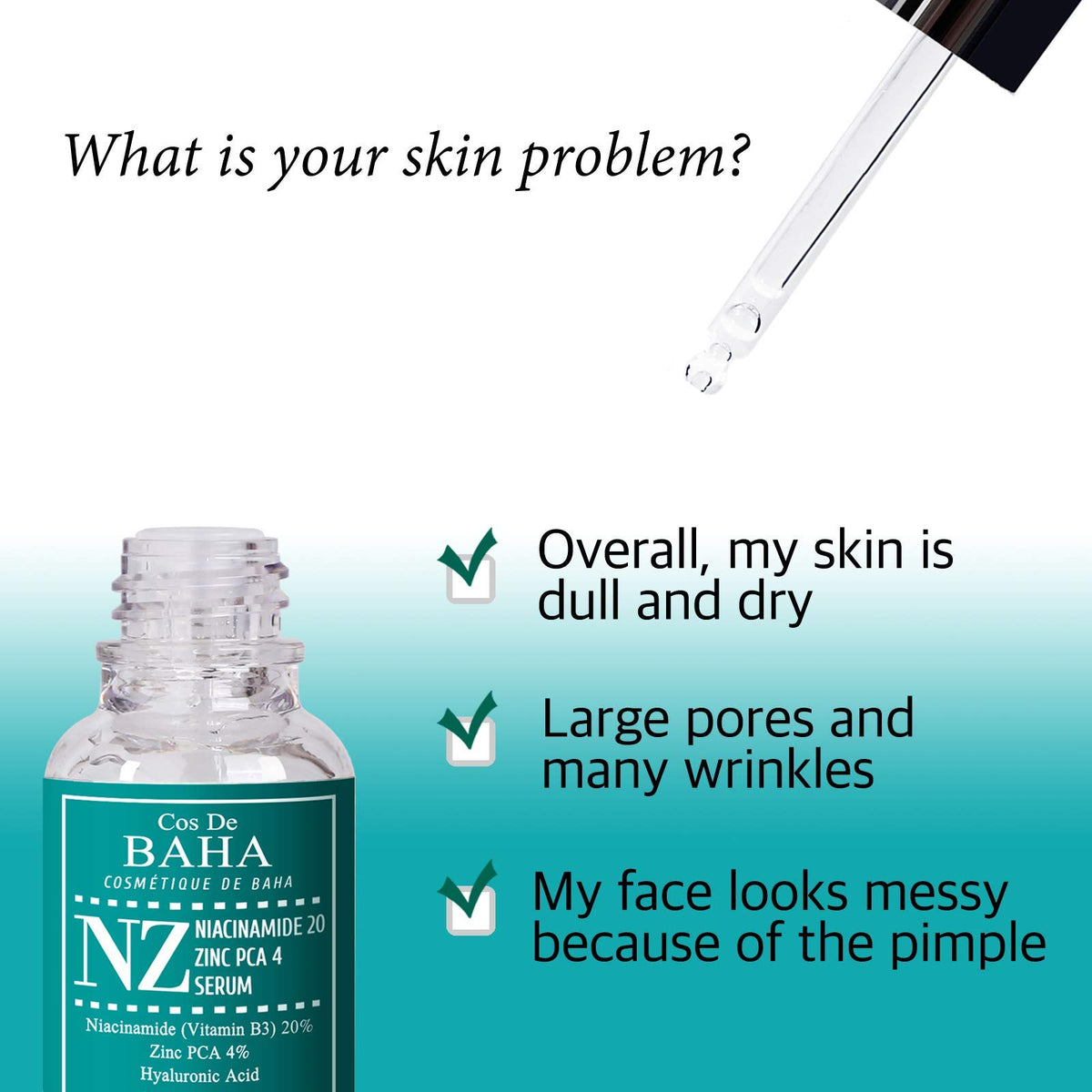 Cos De BAHA bottle in hand illustrating compact 30 ml size and easy dispensing benefit