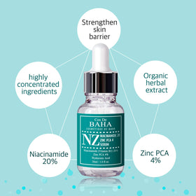 Cos De BAHA dropper showing serum texture and quick-absorbing finish benefit